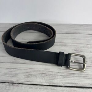Vatan Mens Black Genuine Leather Belt Size 36 Casual Rugged Workwear Buckle